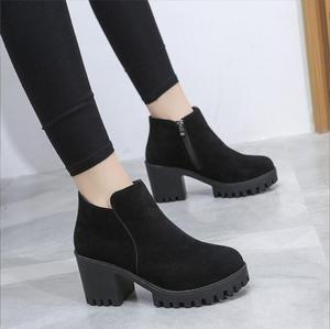 Stivaletti da Donna con Tacco Alto, Scarpe <span class=keywords><strong>Femminili</strong></span> Vintage con Tacco Quadrato Spesso - Product Image 2