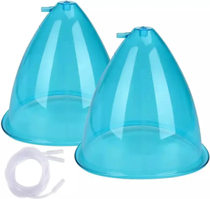 Gobelets en plastique transparents bleus XXL de 180ml, 21cm, taille extra-large pour lifting des fesses, masseur mammaire, machine de thérapie sous vide - Product Image 2