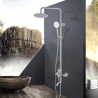 Accessoires de robinet Rond Complet Pluie Douche Musulmane SS 304 Colonne De douche