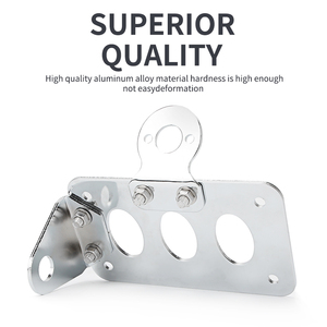 Suministro de fábrica, accesorios para motocicletas, soporte de marco de luz trasera Retro, soporte de <span class=keywords><strong>placa</strong></span> de matrícula de montaje lateral para motocicleta - Product Image 3
