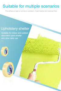 Cinta Adhesiva para Pintar UJANG de 2 Pulgadas, Cinta de Papel Crepé Decorativa Blanca para Enmascarar en Pinturas Automotrices - Product Image 2