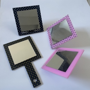 심플하고 세련된 휴대용 클래식 회전식 사각 플라스틱 데스크탑 화장 거울 접이식 개인 맞춤형 - Product Image 5