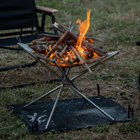 Couverture anti-feu en fibre de verre enduite de silicone, tapis pliable et portable résistant à la chaleur pour la protection des foyers extérieurs, des barbecues et des camping-cars