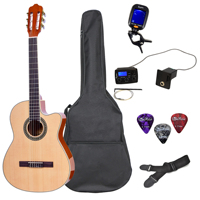 Wholesale 4/4 Spruce Top Classic Guitar Cutaway Electric 39inch with Pickups and Accessories