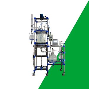 Reactor de vidrio de laboratorio de 10L reactor con camisa popular para trabajo de desarrollo de procesos versátil - Product Image 6