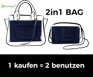 Commercio all'ingrosso trucco cosmetico personalizzato Travelling borsa a mano cubetti di feltro inserti di stoccaggio organizzatori per la borsa delle signore in <span class=keywords><strong>cina</strong></span> - Product Image 4