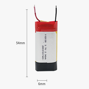 Batterie lithium-ion solide ovale haute performance 112038 de haute qualité avec cathode LiCoO2 750 mAh 500 cycles - Product Image 2