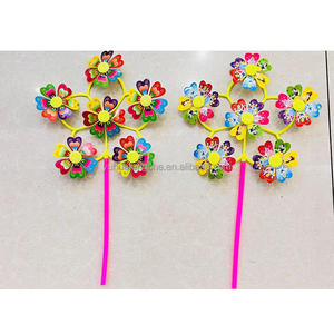 Hochwertige Maßgefertigte Kunststoff-Kinderwindräder Bunte Rotierende Garten-Dekorative Scheiben Outdoor-Windspiel-Design - Product Image 1