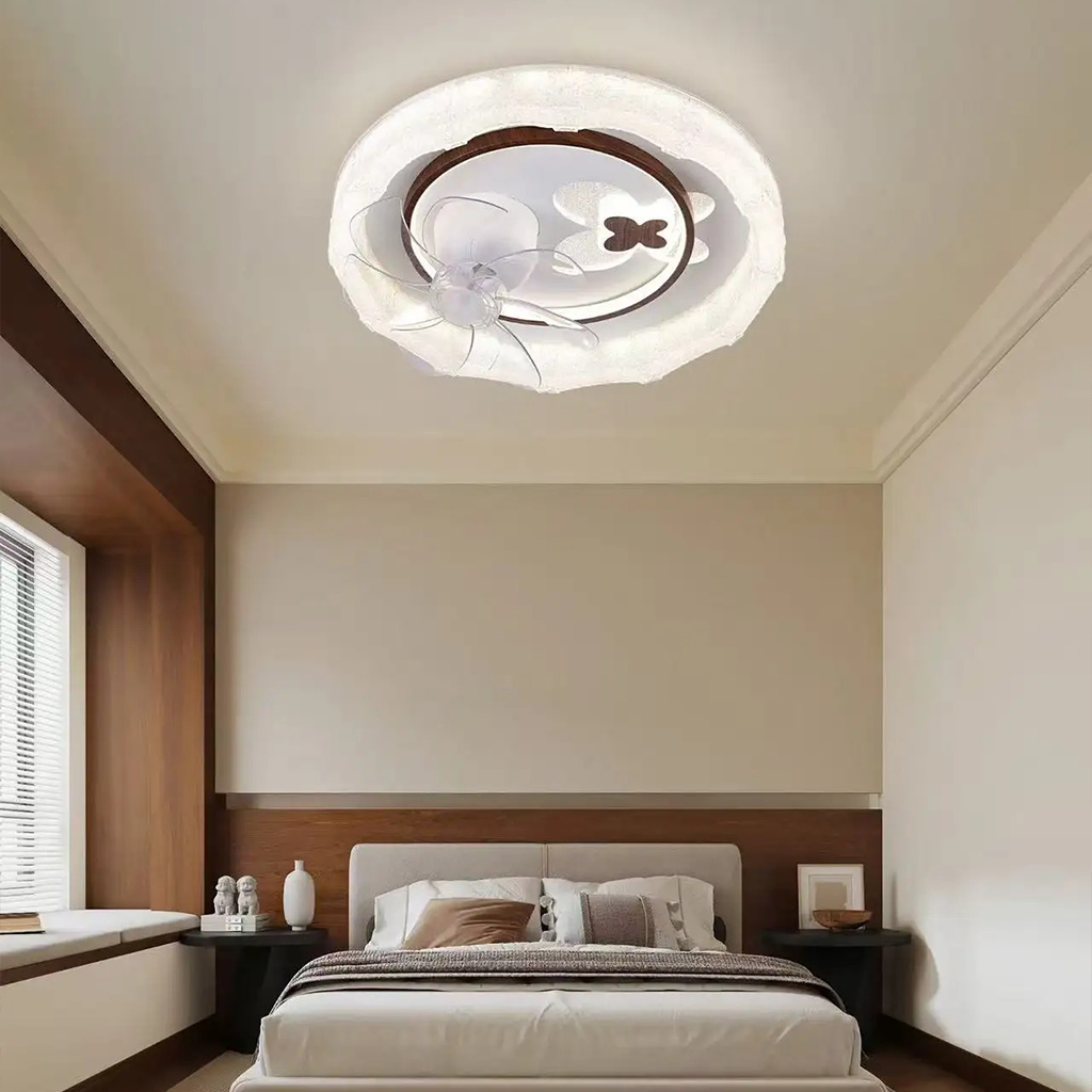 OEM Energy Saving Living Room Ceiling Light Eye-Care No Flicker Creative Invisible Fan LED Circular Lamp For Contemporary Home