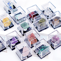 Boîte de présentation en acrylique pour spécimens, prix de gros, pour collection de cristaux naturels bruts et minéraux, boîte de rangement pour bijoux