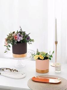 Pot de fleurs <span class=keywords><strong>en</strong></span> ciment Morandi, forme cylindrique côtelée, taille personnalisée, <span class=keywords><strong>pas</strong></span> <span class=keywords><strong>cher</strong></span>, pour plantes d'intérieur et d'extérieur, cactus, succulentes, décoration de jardin - Product Image 3