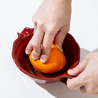 Creatieve handmatige sapcentrifuge OEM ovenverf keramische sapbeker pulpvermaler handig keukengereedschap voor sinaasappel- en citroensap