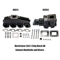 Colector de escape de hierro fundido V8 Big Block para motores marinos XME 9011 de hierro gris