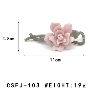 YIYI stile giapponese e coreano 11cm fiore nuovo Design acetato molletta per capelli semplice moda donna molletta - Product Image 2