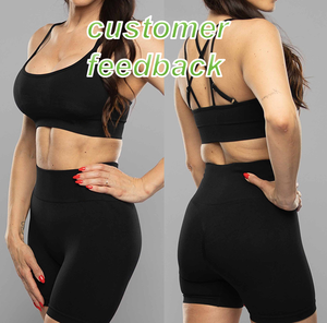 Set Yoga alla Moda OEM <span class=keywords><strong>Abbigliamento</strong></span> da Allenamento Fitness Completo Yoga Senza Cuciture da Donna Pantaloni Sportivi da Palestra Activewear Set da 4 Pezzi <span class=keywords><strong>Abbigliamento</strong></span> da Palestra - Product Image 2