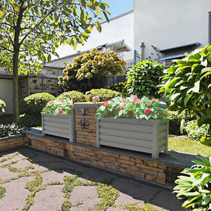 <span class=keywords><strong>Pot</strong></span> de fleurs en aluminium pour la décoration extérieure de la maison, jardin, assemblage en métal, grande taille - Product Image 2