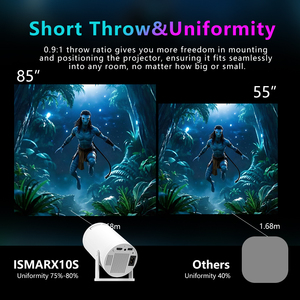 Nhà Máy Bán buôn hy300 Pro thông minh Android 13 <span class=keywords><strong>Mini</strong></span> video chiếu Rạp hát tại nhà máy chiếu di động với BT từ xa - Product Image 6