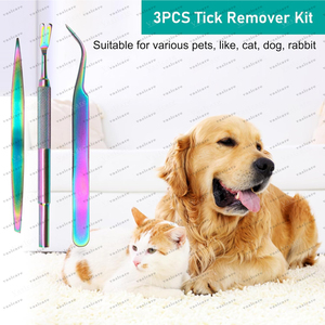 Kit de Eliminación de Garrapatas, Juego de Instrumentos Veterinarios 3 en 1, Pinzas para Perros y Gatos, Incluye Caja de Almacenamiento, Garantía de 1 Año, Vaslcare - Product Image 3