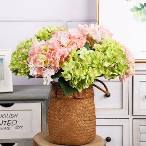 ดอกไฮเดรนเยียประดิษฐ์พร้อมใบไม้สำหรับตกแต่งงานแต่งงานจาก QiHao Wholesale Silk Flower - Product Image 5