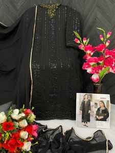 Robe de soirée très brodée et très vendue Costume Salwar pakistanais disponible au prix de gros - Product Image 5