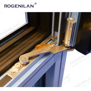 Rogenilan Fenêtre à battant à charnière personnalisée résistante aux ouragans Fenêtres inclinables et tournantes en verre et aluminium avec écran - Product Image 4