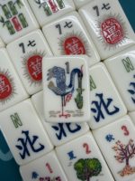 Collection de Mahjong Crisloid Heron en acrylique de luxe, 160 tuiles de Mahjong, ensemble américain, 1 couche