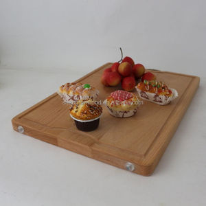 Planche à découper en bois massif réversible avec poignées et rainure pour le jus, épaisse planche à découper pour <span class=keywords><strong>boucher</strong></span>, planche à découper pour le fromage et la charcuterie - Product Image 5