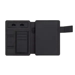 Organisateur de Journal quotidien de qualité supérieure multi-fonction noir cahier à couverture rigide mode planificateur en cuir à couverture rigide avec support pour téléphone