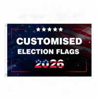 Drapeau de campagne personnalisé en gros, 100 % polyester, drapeaux du monde imprimés numériquement, bannière de campagne extérieure à suspendre