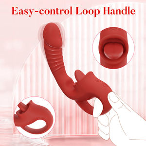 Produits sexuels Vibrateur clitoridien pour femmes Vibrateur suceur rétractable rouge pour femmes - Product Image 4