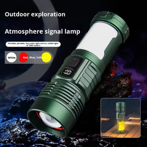Linterna Láser Multifuncional Portátil de Aleación de Aluminio con Zoom Telescópico, Luz Roja y Azul, Rotación de 360°, USB, para Camping - Product Image 5