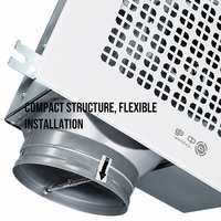 Ventilateur d'extraction centrifuge en acier inoxydable à montage au plafond, avec roulement à billes, moteur OEM personnalisable pour salle de bain et maison