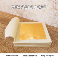 Offre Spéciale 24K 99% feuille d'or comestible pur emballage en vrac pour masque facial alimentaire soins de la peau impression offset thème animal
