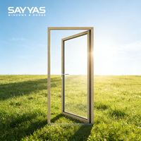 Puertas Francesas Modernas A86slim de Madera Revestida de Aluminio, Vidrio Low-E, Clasificación Energy Star, Aislamiento Acústico para Cocina y Dormitorio, Construcción Ecológica