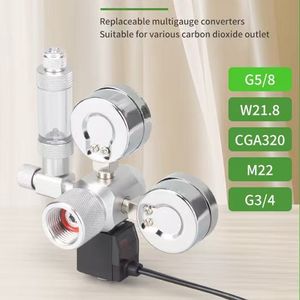 Régulateur de CO2 pour aquarium ZRDR avec double manomètre et électrovanne, kit complet de système CO2 avec clapet anti-retour - Product Image 3