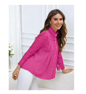 Camisa de Encaje Vintage Elegante y Original para Mujer, Cómoda y Personalizada, Modelo 2026 - Product Image 3