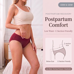 <span class=keywords><strong>Culotte</strong></span> <span class=keywords><strong>menstruelle</strong></span> taille basse grande taille pour femme, <span class=keywords><strong>culotte</strong></span> post-partum pour ré<span class=keywords><strong>cup</strong></span>ération après césarienne, sous-vêtement menstruel anti-fuite 4 couches - Product Image 1
