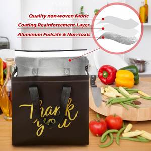 Bolsa Térmica Plegable Reutilizable para Llevar Comida, con Logotipo Personalizado al por Mayor, con Patrón de Letras del Alfabeto - Product Image 2