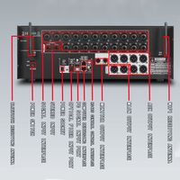 Mezclador Digital de Rack Gooermi T24 de 24 Canales, Controlado por Tableta, con Wi-Fi, Control Inalámbrico por Aplicación, Consola de Audio con Doble Efecto