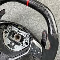 Volant Sport Personnalisé en Fibre de Carbone Forme en D, 3 Branches, pour Mercedes-Benz Classe C W204/C63 W212/W218/W207