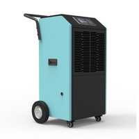 Déshumidificateur portable 90L/D Déshumidificateur d'air Élimination de l'humidité avec main courante et grandes roues pour grande pièce Serre Sous-sol Laveuse