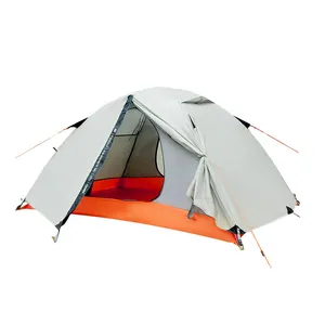 T099屋外キャンプアルミロッド2層超軽量バックパッキングテント2人用