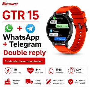 Smartwatch Impermeabile IP68 con Doppia Risposta WhatsApp + <span class=keywords><strong>Telegram</strong></span>, Schermo Grande Magnetico, Bestseller Transfrontaliero OEM/ODM - Product Image 5