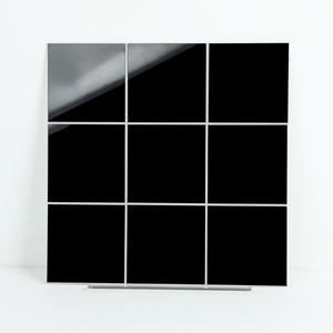 Carreaux de mosaïque SPC autocollants effet plume noir brillant de l'usine de Foshan pour salle de bain - Product Image 4