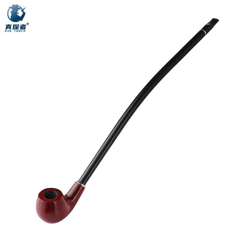 Sp704 tubo de madeira leve para fumantes, tomadas de madeira com cabo longo para cigarro, fumo, tabaco