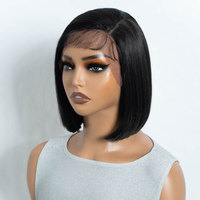 Perruque Synthétique REBECCA pour Fabricant, Vente en Gros, Perruques Synthétiques Pixie Bob Résistantes à la Chaleur Haute Température, Courtes