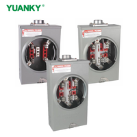 Caja de interruptores con toma de medidor monofásica YUANKY 200A 600VAC Serie 125S, material Cu-Al, NEMA 3R, nivel IP, superficie de aluminio fundido a presión