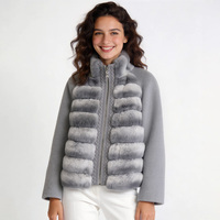 Manteau en laine double face à col montant pour femme Jxwatcher, manteau en fourrure de lapin Rex véritable de luxe, nouveau manteau en fourrure douce et tendance sur mesure