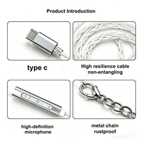 Nouveaux écouteurs filaires intra-auriculaires avec puce de décodage numérique de haute qualité Type-C pour Android et iPhone 17, écouteurs filaires pour appels