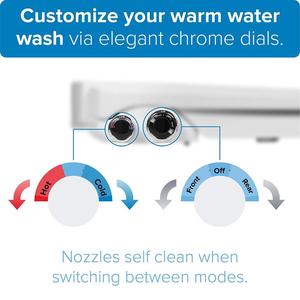 Abattant de toilette avec bidet à eau chaude et froide de forme ronde - Product Image 3